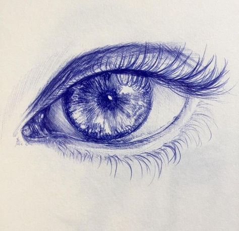 Drawing Eyes, Eye Drawing, Blue Ink, A Drawing, Sketch, Pencil, Pen, Deviantart, Drawings