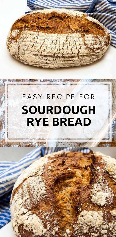 Whole Grain Sourdough Bread Recipe, Sourdough Rye Bread, Sourdough Rye, Rye Bread Recipes, Making Sourdough Bread, Sourdough Bread Starter, Easy Sourdough, Homemade Sourdough Bread, Bread Starter