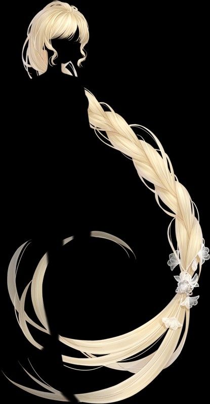 Anime Braids Reference, Long Braid Drawing Reference, Long Braided Hair Drawing, Very Long Hair Drawing, Anime Long Hair Styles, Long Braid Drawing, Hair Long Drawing, Love Nikki Hairstyles, Long Hair Art Reference