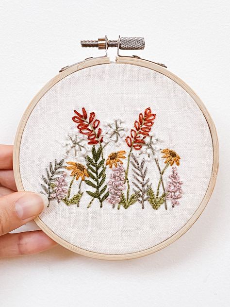 Embroidery Pattern: Juniper Pdf Pattern Beginner B43 Embroidery Flowers Pattern Templates, Flowers Embroidery Pattern, Wildflower Baby Shower, Your Drawing, Hand Embroidery Tutorial, Hand Embroidery Flowers, Embroidery Gifts, Embroidery Flowers Pattern, Simple Embroidery