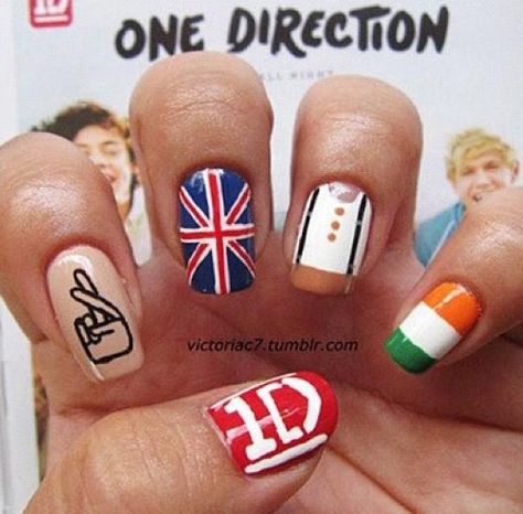 1D nails One Direction Nails, Harry Styles Nails, I Love One Direction, Cool Nail Designs, Beauty Nails, One Direction, Fashion Nails, Beautiful Nails, Makeup Nails