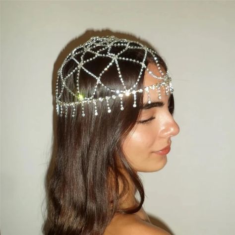 Just found this amazing item on AliExpress. Check it out! $11.38 32％ Off | Bohemia Crystal Tassel Head Chain Flapper Cap Headwear Wedding Accessories For Women Rhinestone Hair Chain Headpiece Jewelry Head Chain Jewelry, Rhinestone Hat, Chain Headpiece, Festival Girls, Bohemia Crystal, Hair Chains, Headpiece Jewelry, Head Chain, Gold Headband