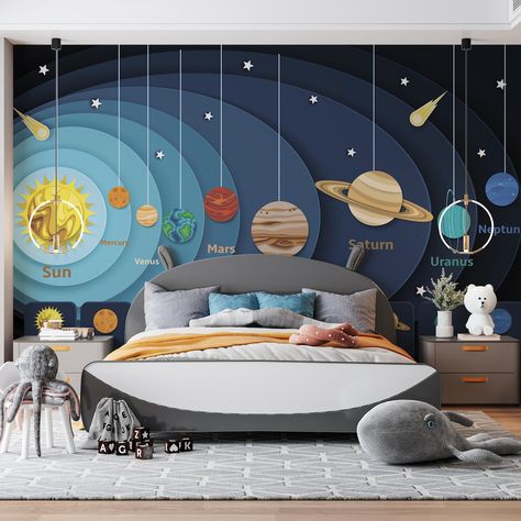 This Wallpaper item by WALLPAPERroom has 4 favorites from Etsy shoppers. Ships from Ukraine. Listed on Jun 2, 2023 Bedroom Ideas For 10 Year Boy, Space Theme Kids Room, Boys Bedroom Decor Ideas For Kids, Children’s Bedroom, Boys Room Space Theme, Space Boys Bedroom, Kids Room Space Theme, Space Bedroom Boys, Space Room For Boys