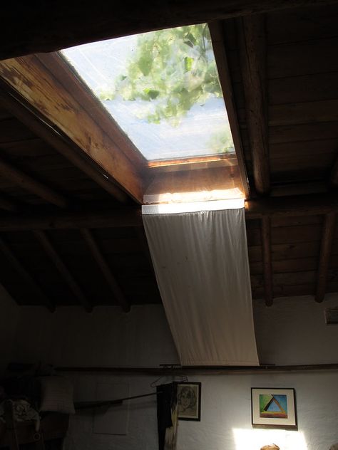 On Hornby Island | Ingenious skylight shade blog.ounodesign.… | Flickr Hornby Island, Flat Roof Skylights, Skylight Shade, Roof Skylight, Skylight Blinds, Night Stars, Roof Window, Ski Lodge, Flat Roof