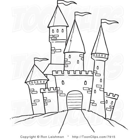 Draw castle | ... White Line Drawing of a Path Leading to a Castle #7915 by Ron Leishman Castle Drawing Easy, Castle Coloring Page, Castle Tattoo, Castle Drawing, House Colouring Pages, Drawing Cartoon Characters, Outline Designs, 캐릭터 드로잉, Line Art Design