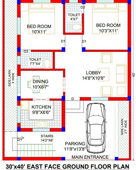 30x40 house Plan | 30x40 East Facing House Plan | 1200 sq ft House Plans India | 30x40 House Design #30x40HousePlan #30x40HouseDesign #1200sqftHouse #30x40HousePlanEastFacing #30x40HouseMap #30x40HomePlan #1200SqFtHousePlan #CivilHouseDesign #HouseDesign https://youtu.be/6ZdbniB8HDQ East Facing Plan, 1200sq Ft House Plans, East Facing House Plan, 10 Marla House Plan, 1200 Sq Ft House, 30x50 House Plans, 20x30 House Plans, Budget House Plans, Single Storey House Plans