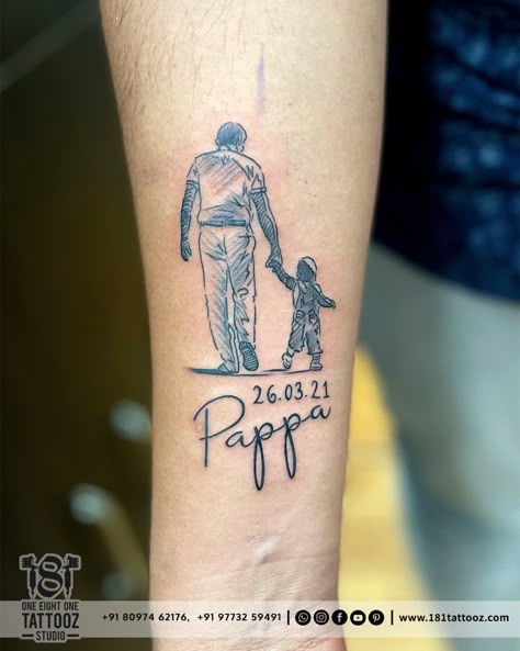 A son finds his hero and role model in his father. It is hard to describe the relationship between a father and son. Honestly, no father son tattoos in this world can truly describe the beautiful bonding that the two shares perfectly, but we still try to manage the best with our skills this is one of the best example of Dad son tattoos Father Son Tattoo Ideas, Father Son Tattoos, No Father, Son Tattoo Ideas, Father Son Tattoo, Son Tattoos, Memorial Tattoo Ideas, Getting A Tattoo, Memorial Tattoo