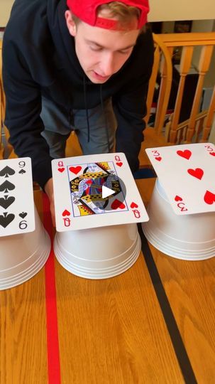 624K views · 5.8K comments | Launch the Cards, Get a Prize ♣️ | Launch the Cards, Get a Prize ♣️ Kids, Dad, and family play fun party game with playing cards and magic prizes. (for entertainment purposes only) | By Benson Bros | Facebook Easy Party Games For Kids, Christmas Games For Family With Prizes, Games To Win Prizes, Prizes For Games, Benson Bros, Party Game Prizes, Kids Prizes, Easy Party Games, Christmas Games For Family