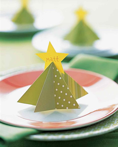 Tree place card Homemade Place Cards, Christmas Place Card Holders, Holiday Place Cards, Christmas Place Cards, Christmas Tree Star, Christmas Place, Holiday Clipart, Table Place Cards, Silvester Party