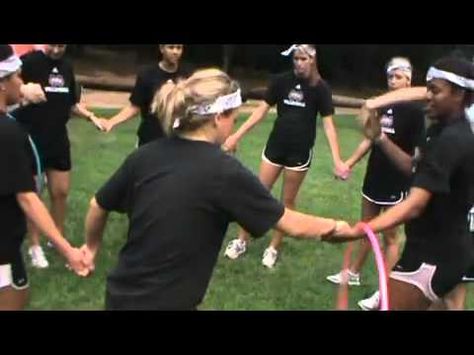 The Mississippi State Volleyball 2010 Team Building retreat - Hula Hoop Challenge. Cheerleading Team Bonding, Quick Team Building Games, Hula Hoop Challenge, Bonding Games, Team Bonding Games, Sports Team Building, Team Bonding Activities, Volleyball Team Bonding, Funny Games For Groups