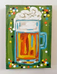 abstract beer painting - Google Search Beer Painting Canvas, Beer Drawing, Beer Painting, Party Painting, Paint And Drink, Painting Parties, Wine And Canvas, Beer Art, Paint Nite