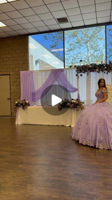 LOPEZ'S EVENTS & RENTALS LLC on Instagram: "Sweet 15" Sweet 16 Head Table Ideas, Lavender Quinceanera Ideas, Head Table Ideas, Lavender Quinceanera, Head Tables, Quinceanera Ideas, Sweet 15, Head Table, Table Ideas