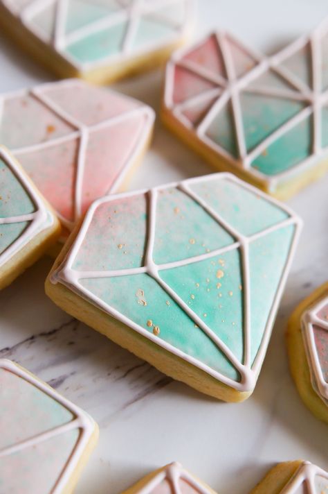 Gem Cookies, Sugarbelle Cookies, Football Cookies, Sweet Sugarbelle, Watercolor Geometric, Halloween Food Appetizers, No Egg Cookies, Bakery Supplies, Edible Gold