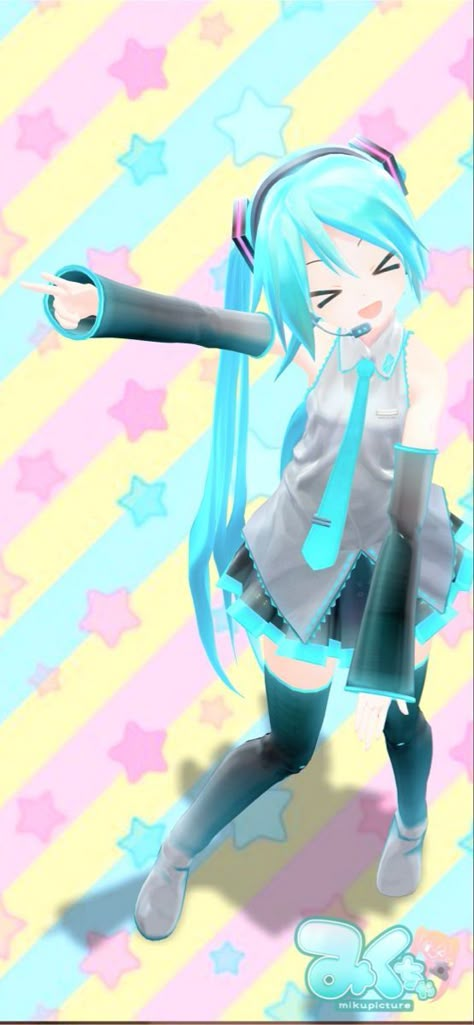 Pastel Wallpaper Blue, Miku Chan, Miku Hatsune Vocaloid, Vocaloid Funny, Vocaloid Characters, Color Mix, Pastel Wallpaper, Kawaii Wallpaper, Computer Wallpaper