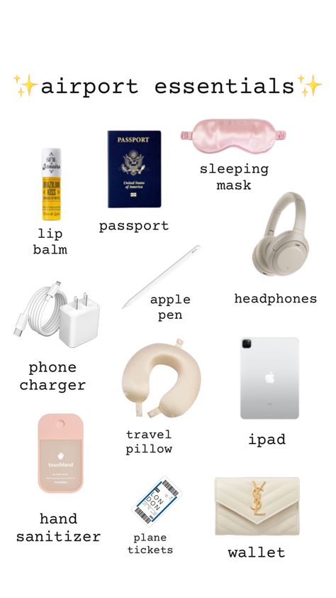 Airport Essentials, Trip Essentials Packing Lists, Road Trip Kit, School Emergency Kit, School Backpack Essentials, Things To Pack, Everyday Bag Essentials, Travel Packing Checklist, Airplane Travel Essentials