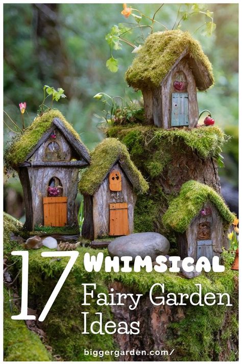 Uncover the secrets to crafting a fairy garden that enchants and delights with our 17 creative ideas. Click to explore the magical possibilities and follow us for more gardening tips and inspiration. Fairy House For Garden, How To Make A Gnome Garden, How To Create A Fairy Garden, Flowers For Fairy Garden, Garden Fairy Houses Diy, Fairy House Garden Ideas, Fairy Cottage Garden, Fall Fairy Garden Ideas, Woodland Fairy Garden