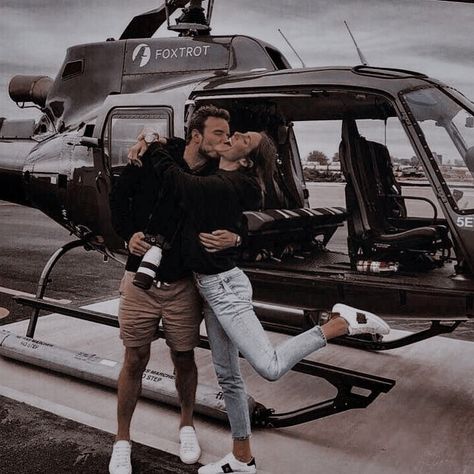 Couple Madly In Love, Couple Plane Aesthetic, Blue Roses Wedding, Helicopter Ride, Concert Aesthetic, Airplane Travel, Helicopter Tour, Wedding Photos Poses, Future Lifestyle