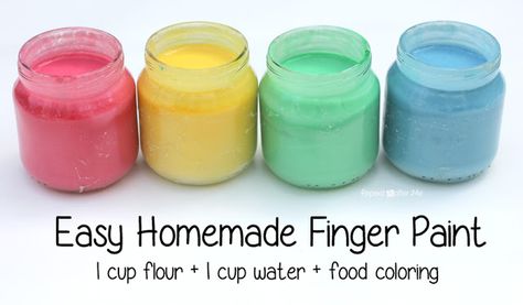 Easy Homemade Finger Paints Fingerpaint Recipe, Homemade Finger Paint, Finger Paints, Homemade Paint, Repeat Crafter Me, Finger Paint, Toddler Fun, Finger Painting, Baby Crafts