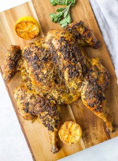 Roast Chicken Marinade, Greek Roast Chicken, Greek Roasted Chicken, Smoked Chicken Recipes, Smoked Whole Chicken, Best Chicken Dishes, Make Chicken Broth, Beef Jerky Recipes, Whole Chicken Recipes