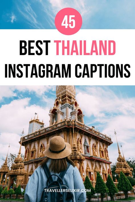 Best Thailand Instagram captions & quotes Thailand Instagram Captions, Thailand Captions Instagram, Thailand Instagram Pictures, Quotes Thailand, Thailand Quote, Instagram Captions Cute, Visiting Thailand, Instagram Captions Travel, Thailand Instagram