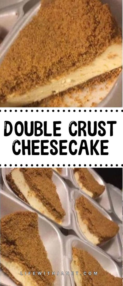 Double crust cheesecake is a jaw-dropping dessert. Who doesn’t love cheesecakes, right? But what’s better than one crust Double Crust Cheesecake, Quick Cheesecake, Crumb Cake Recipe, Baking Treats, Desserts Cookies, Yummy Desserts Easy, Cake Baking, T Love, Pie Dessert