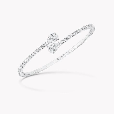 Duet Wraparound Diamond Bangle, Dr Accessories, Diamond Shaped Engagement Ring, Graff Diamonds, Bracelets Diamond, Rare Diamond, Expensive Diamond, Diamond Bangles, Bracelet Tennis, Bracelet Diamond