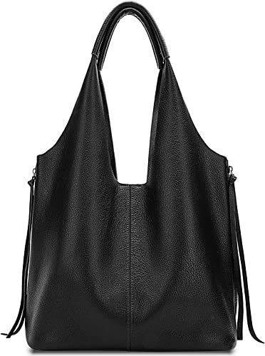 AmazonSmile: Blofinche Genuine Soft Leather Tote Bag Women Hobo Handbag Black Shoulder purse Large Capacity : Clothing, Shoes & Jewelry Soft Leather Tote, Leather Tote Bag Women, Vegan Leather Tote Bag, Leather Hobo Handbags, Vegan Leather Tote, Genuine Leather Totes, Bra Accessories, Leather Hobo Bag, Satchel Purse