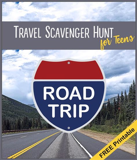 Travel Scavenger Hunt, Scavenger Hunt For Teens, Road Trip Scavenger Hunt, Road Trip Printables, Printable Road, Travel Printables, Road Trip Snacks, Travel Crafts, Road Trip Games