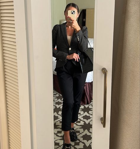 business style inspo for women outfit details on insta laurenpaulinaa #workoutfitswomen #businesswoman #businessoutfit #businessstyle #workwear Corporate Fits, Corporate Outfit, Steve Madden Loafers, Workout Fits Women, Corporate Outfits, Business Style, Work Tote, Women Outfit, Shoes Size 7