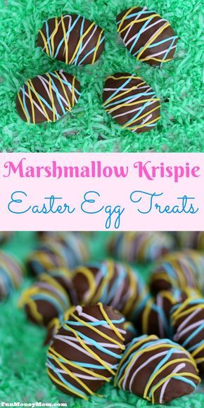 Chocolate Easter Eggs -Surprise your family with a fun Easter dessert! Mine love these delicious Marshmallow Krispie Easter Egg Treats! Rice krispie treats covered in chocolate and candy melts make the perfect Easter dessert and it's such an easy dessert recipe that you'll want to make them again and again! Treats Covered In Chocolate, Easter Egg Rice Krispie Treats, Easter Candy Recipes, Spring Sweets, Easter Egg Treats, Chocolate Easter Eggs, Creative Easter Eggs, Mine Love, Easter Desserts Recipes