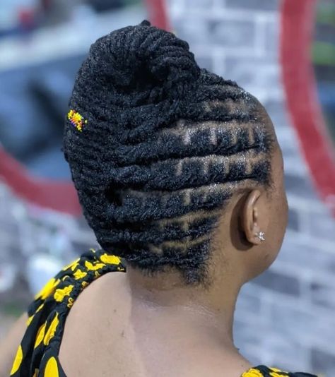 Elegant French Roll for Dreadlocks Style For Dreadlocks, Dreadlocks Styles For Short Hair, French Roll Loc Style, Microlocs Updo, Short Dreadlock Styles For Women Black, Short Dreads Styles For Women, Black Hair Locks, Dreadlock Updos, Short Dreadlocks Hairstyles