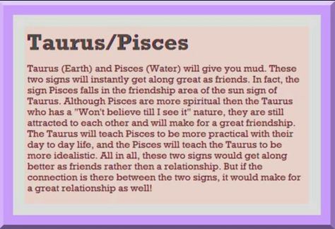 Taurus and a Pisces Taurus Love Match, Pisces Love Match, Pisces Relationship, May Zodiac Sign, Gemini And Pisces, Strong Couples, Pisces And Taurus, Relationship Compatibility, Pisces Love