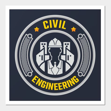 Civil engineering cool identity logo or illustration design. -- Choose from our vast selection of art prints and posters to match with your desired size to make the perfect print or poster. Pick your favorite: Movies, TV Shows, Art, and so much more! Available in mini, small, medium, large, and extra-large depending on the design. For men, women, and children. Perfect for decoration. Civil Logo Design, Civil Engineering Logo Design Ideas, Exercise Aesthetic Wallpaper, Civil Engineering Aesthetic, Engineering Logo Design Ideas, Logo Genie, Civil Logo, Civil Engineering Logo, Engineer Logo