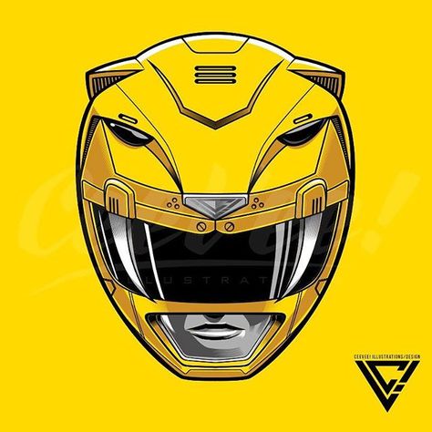 Power Rangers 1, Power Rangers Helmet, Yellow Ranger, Power Rangers Art, Animation Movie, Mighty Morphin Power Rangers, Drawing People, Power Rangers, Art Projects