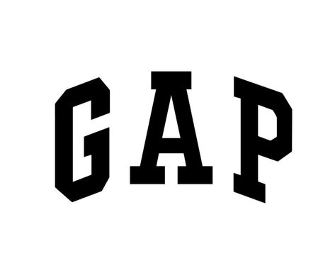 Gap Logo Brand Symbol Black Design Clothes Fashion Vector Illustration Cloth Brand Logo Design, Gap Logo Design, Logos For Clothing Brands, Clothing Brands Logo, Clothing Brand Logo Ideas Graphics, Clothes Brand Logo, Clothing Logos, Clothing Brand Logo Design, Clothing Logo Design