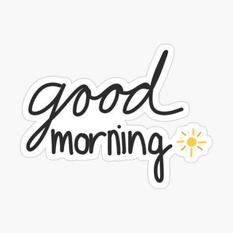 Morning Stickers Instagram, Good Morning Cursive, Good Morning Stickers Instagram, Stickers Good Morning, Good Morning Stickers, Morning Stickers, Matcha Coffee, Good Day Wishes, Morning Words