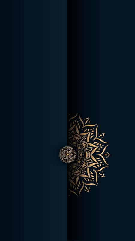 Dark Mandala Wallpaper, Islamic Aesthetic, Golden Mandala, Aesthetic Cover, Qhd Wallpaper, Mandala Wallpaper, Cellphone Wallpaper Backgrounds, Dark Phone Wallpapers, Iphone Wallpaper Photos