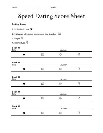 Speed Dating Score Sheet.pdf - RIYL Speed Dating Questions, Alphabet Dating, Free Dating Websites, Dating Red Flags, Interracial Dating, Best Dating Apps, Singles Events, Speed Dating, Dating Questions