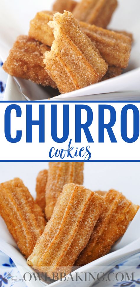 Easy Dessert To Go With Mexican Food, Cinnamon Churro Cookies, Churro Cake Pops, Easy Mexican Cookies Recipes, Churro Flavored Desserts, Churro Dessert Table, Churro Dessert Ideas, Churro Truffles, Churro Dessert Recipes