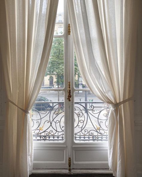 An Open Window, Parisian Life, White Curtains, Dream Apartment, Open Window, Parisian Chic, Vintage Modern, Modern Family, House Inspo