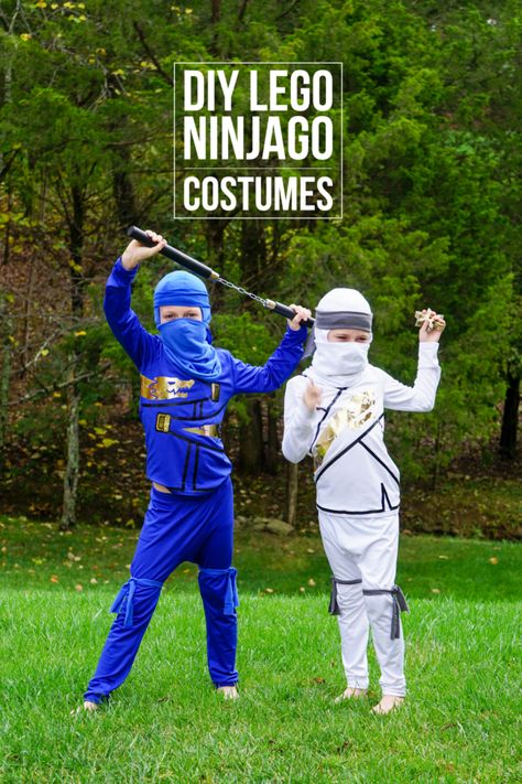 Ninja Halloween Outfit Boys, Zane Ninjago Costume Diy, Ninjago Kai Costume Diy, Lego Ninjago Costume Diy, Diy Ninja Custome Halloween, Ninjago Halloween Costume, Lloyd Ninjago Costume, Diy Ninjago Costume, Ninjago Costume Diy