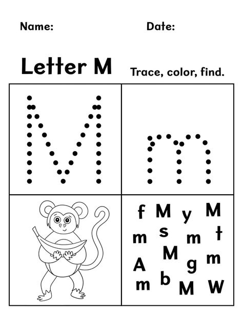 FREE Letter M Worksheets for Preschool ⋆ The Hollydog Blog Letter M Worksheets Kindergarten, Letter M Worksheets For Preschool, Letter M Activities For Preschool, Preschool Letter M, Letter M Activities, Alphabet Sound, Preschool Curriculum Free, Letter M Worksheets, Teacher Essentials