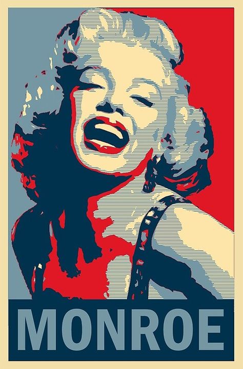 This was inspired by the iconic HOPE poster and Marilyn’s iconic smile. • Millions of unique designs by independent artists. Find your thing. Plakat Design Inspiration, Pop Art Marilyn, Images Pop Art, Marilyn Monroe Pop Art, Marilyn Monroe Artwork, Marilyn Monroe Poster, ポップアート ポスター, Seni Vintage, Hope Poster