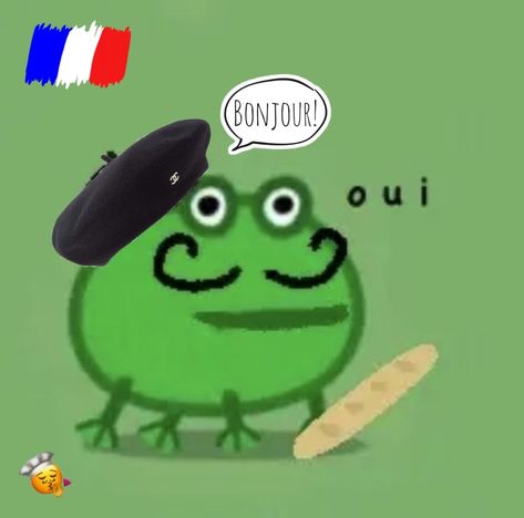 French Frog, Frog Meme, Reaction Images, Frogs, Memes, Quick Saves