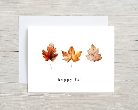 This beautiful watercolor card is perfect to send a note to your loved one wishing them a happy fall.  The outside will have the gorgeous artwork. The inside of card is Left Blank. You can choose the quantity of cards in the drop down menu on the side. *    *    *    *    *    *    *    *    *     CARD DETAILS: Size 4.25 inches by 5.5 inches on smooth white card stock. Folded in half with the artwork in the front, and the saying inside of card. Envelopes are included. Your choice of white or Kraft. *    *    *    *    *    *    *    *    *    *     SHIPPING: Your cards will be printed and packaged within 2 days, then shipped out. Shipping usually takes 2-5 days to arrive after shipped in the USA. Shipping upgrade is available. Tracking is included with each package.  SHIPPING OPTIONS: Plea Fall Diy Cards, Thanksgiving Watercolor Cards, Fall Watercolor Cards, Fall Stationary, Thanksgiving Watercolor, Fall Greeting Cards, Gratitude Cards, Autumn Cards, Fall Art Projects