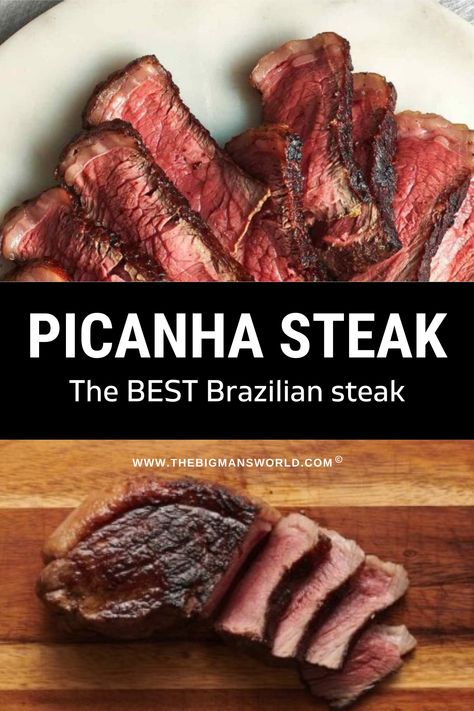 Picanha Steak Recipe, Picanha Recipe, Picanha Steak, Cap Steak, Brazilian Steak, Basque Food, Steakhouse Steak, Grilled Recipes, Sirloin Tip Roast