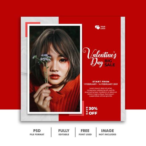 Social media post banner template for va... | Premium Psd #Freepik #psd Valentines Social Media, Christmas Facebook Cover, Restaurant Social Media, Digital Invitations Wedding, Facebook Cover Template, Facebook Post Template, About Social Media, Social Media Post Design, Business Banner