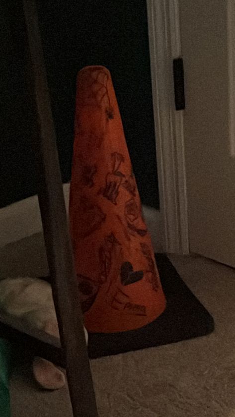 Messy Teenage Room Aesthetic, Traffic Cone In Bedroom, Traffic Cone Aesthetic Room, Traffic Cones Aesthetic, Teenage Dirtbag Room Decor, Traffic Cone Room Decor, Teenage Dirtbag Bedroom Aesthetic, Teenage Dirtbag Aesthetic Room, Teen Dirtbag Aesthetic