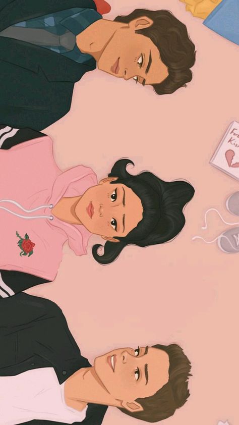 Peter and Lara Jean and Josh Noah centineo and Lana condor To all the boys I've loved before #TATBILB Tumblr Drawings, Cover Wattpad, Lara Jean, Seventeen Magazine, Trendy Flowers, Tumblr Wallpaper, Love Movie, 그림 그리기, Case Stickers