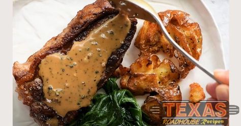 Texas Roadhouse Pork Chop Peppercorn Sauce Recipe - TR Recipe Texas Roadhouse Pork Chop Sauce, Peppercorn Sauce For Pork Chops, Copycat Texas Roadhouse Pork Chops, Copycat Texas Roadhouse Peppercorn Sauce, Texas Roadhouse Peppercorn Sauce, Copycat Pork Chop Recipes, Texas Roadhouse Pork Chops Recipe, Texas Roadhouse Recipes, Peppercorn Sauce Recipe